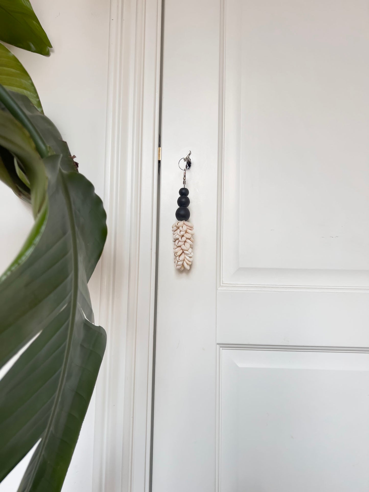 Schelpen sleutelhanger - Black
